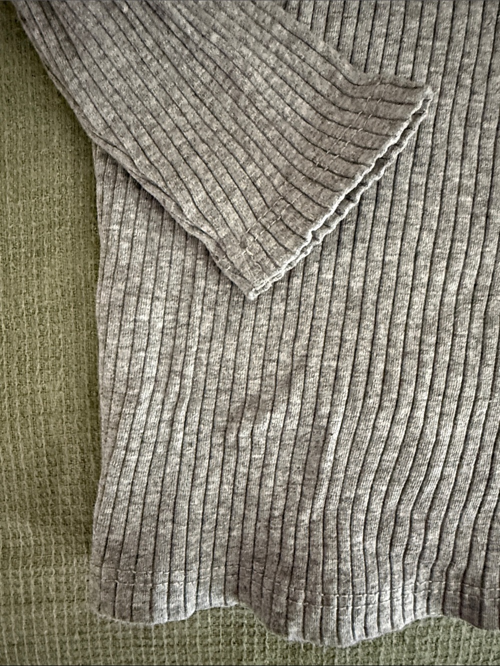 Grey Ribbed Kids One-Piece Set - Picture 4 of 10